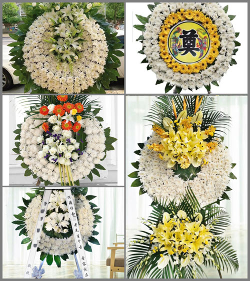 河南南阳卧龙区石桥镇施庄村花圈速递
